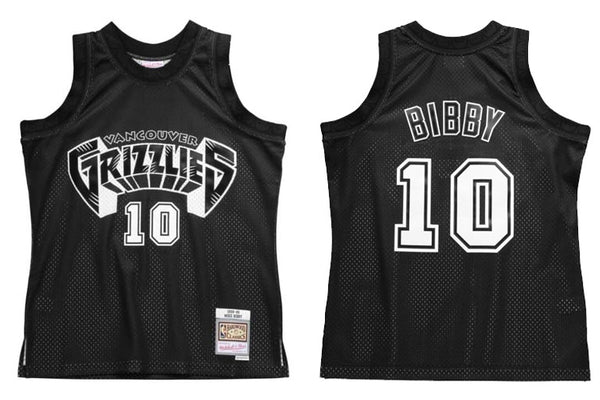 Vancouver Grizzlies #10 Bibby B&W Swingman Jersey